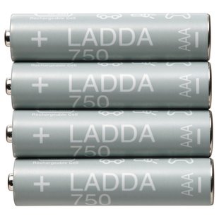 IKEA LADDA (ИКЕА ЛАДДА), Перезаряжаемый аккумулятор, HR03 AAA 1.2V, 750mAh, 905.098.19 90509819 фото