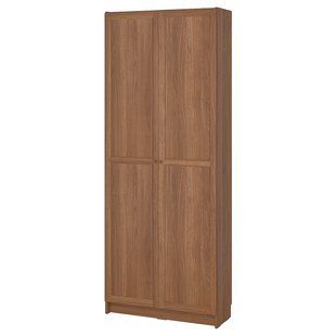 IKEA Книжный шкаф с дверцами, коричневый орех BILLY, 195.631.32 19563132 фото