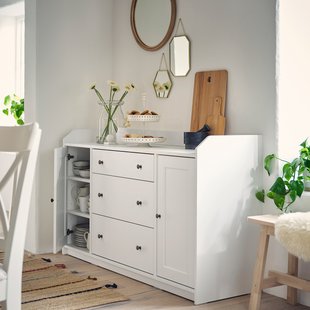 IKEA HAUGA (ИКЕА HAUGA), Комод, белый, 140x84 см, 604.072.66 60407266 фото