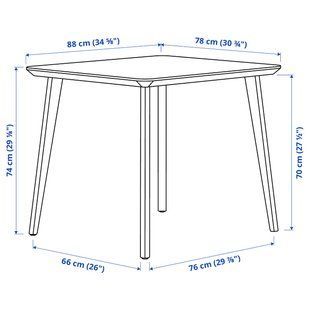 IKEA Стіл і 2 стільці, чорний/Tallmyra чорний/сірий LISABO / LISABO, 895.549.21 89554921 фото