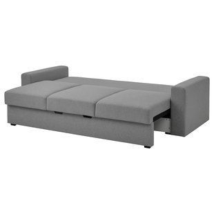 IKEA 3-місний диван-ліжко Tibbleby бежевий/сірий B&Aring;RSL&Ouml;V, 805.415.89 80541589 фото