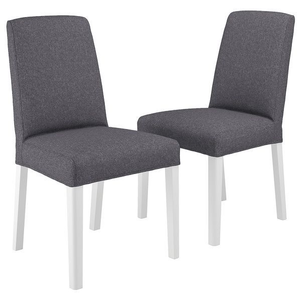 IKEA Стул, белый/Гуннаред средне-серый BERGMUND, 694.815.96 69481596 фото