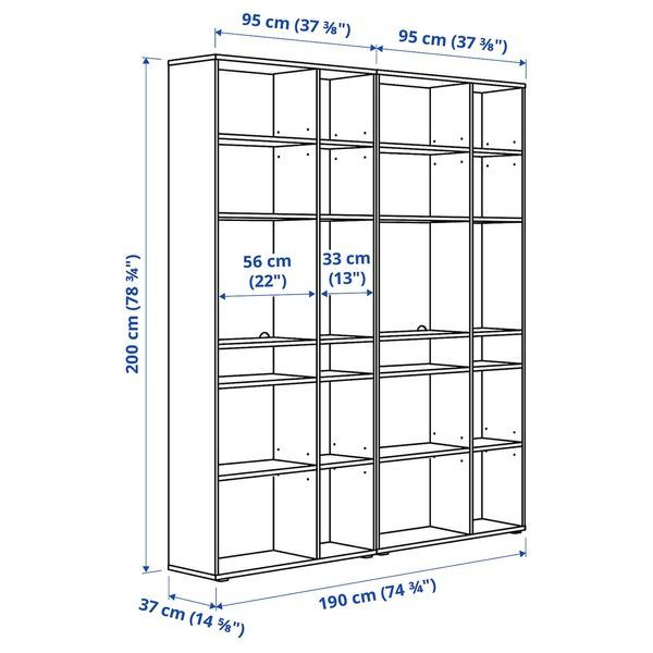 IKEA Комбинация полок, темно-серый VIHALS, 695.210.69 69521069 фото