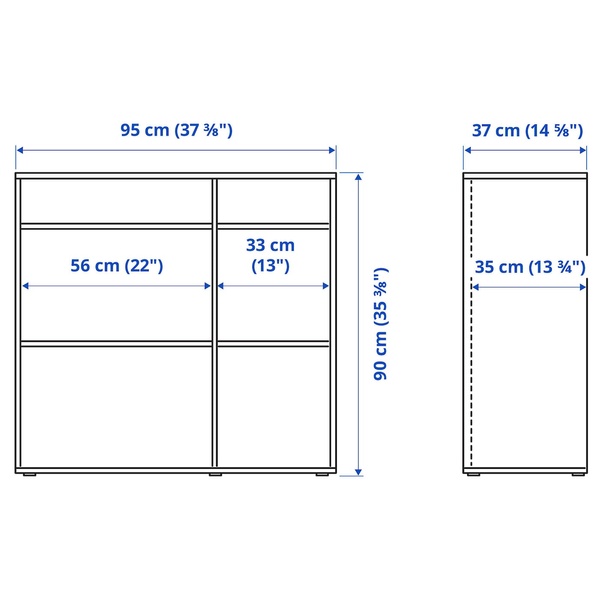 IKEA VIHALS (ІKEA ВИХАЛС), Книжкова шафа/скляні двері, біла/прозоре скло, 285x37x90 см, 595.212.15 59521215 фото