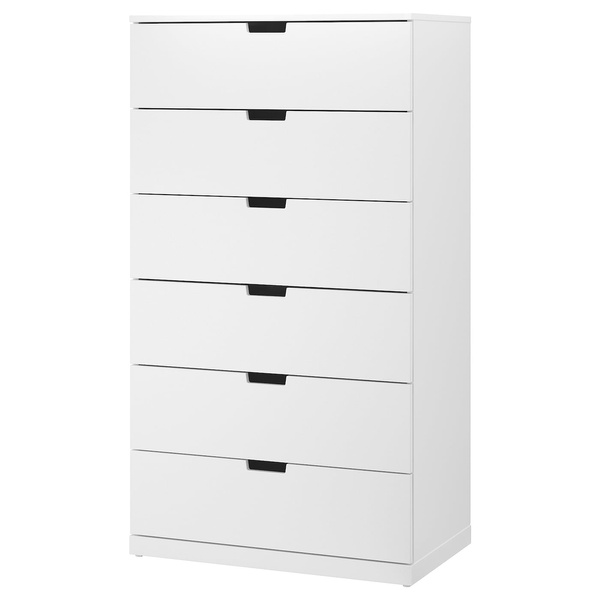 IKEA Комод NORDLI (ІKEA НОРДЛИ), Комод, 6 ящиків, білий, 892.394.99 89239499 фото