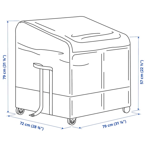 IKEA Ящик для хранения, огр, темно-серый VÄTTERSÖ, 005.629.05 00562905 фото