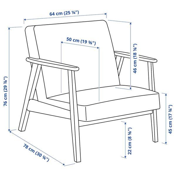 IKEA Кресло, Киланда светло-бежевый EKEN&Auml;SET, 905.331.74 90533174 фото