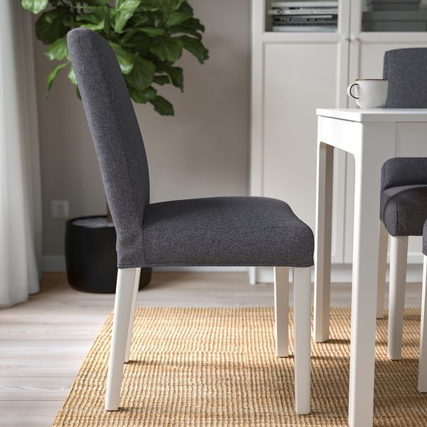 IKEA Стул, белый/Гуннаред средне-серый BERGMUND, 694.815.96 69481596 фото