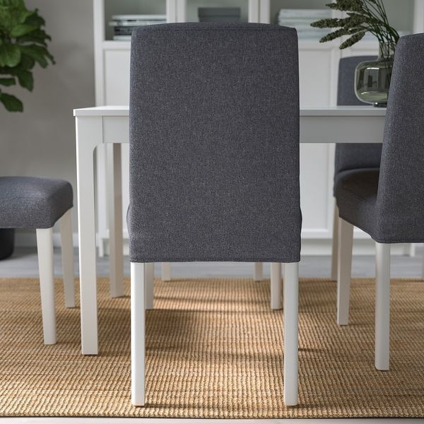 IKEA Стул, белый/Гуннаред средне-серый BERGMUND, 694.815.96 69481596 фото