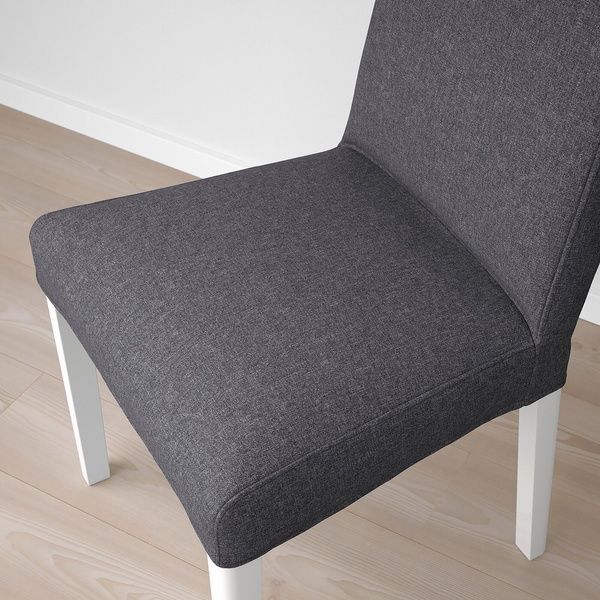IKEA Стул, белый/Гуннаред средне-серый BERGMUND, 694.815.96 69481596 фото