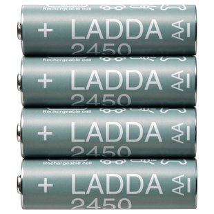 IKEA Акумулятор LADDA - HR06 AA 1.2V 2450mAh, 505.046.92 50504692 фото