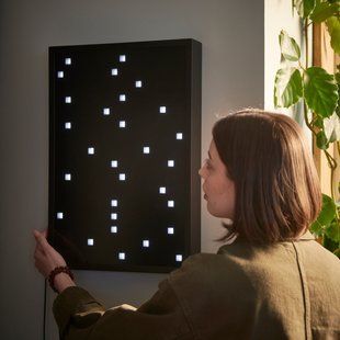 IKEA Настінний світлодіодний світильник, чорний OBEGR&Auml;NSAD, 005.262.48 00526248 фото