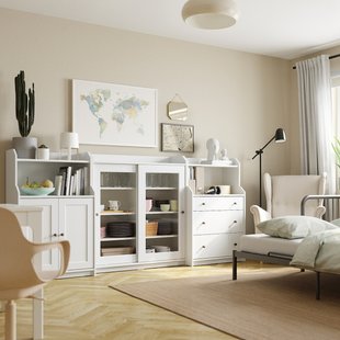 IKEA HAUGA (ІKEA HAUGA), Книжкова шафа, білий, 244x46x116 см, 293.886.42 29388642 фото