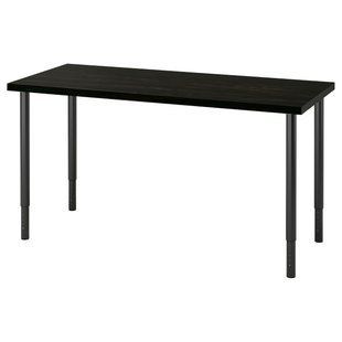 IKEA Письменный стол, чернокоричневый/черный LAGKAPTEN / OLOV, 994.174.86 99417486 фото
