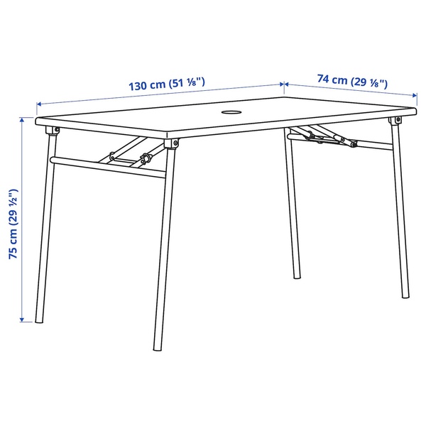 IKEA Стіл + 4 розкладні стільці, садовий, білий/білий/сірий TORPARÖ, 894.948.66 89494866 фото