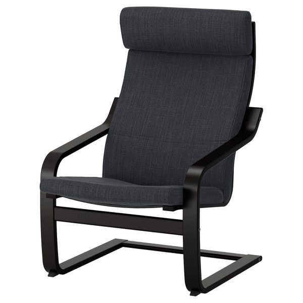 IKEA Крісло, чорно-коричневий/Hillared антрацит PO&Auml;NG, 191.977.80 19197780 фото
