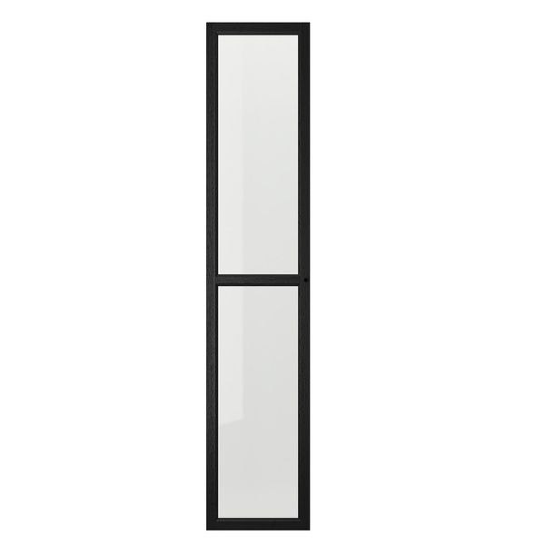 IKEA Стеклянная дверь, имитация черного цвета. дуб OXBERG, 504.773.68 50477368 фото