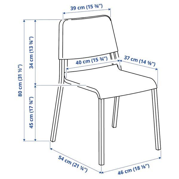 IKEA Стул, черный TEODORES, 205.306.21 20530621 фото