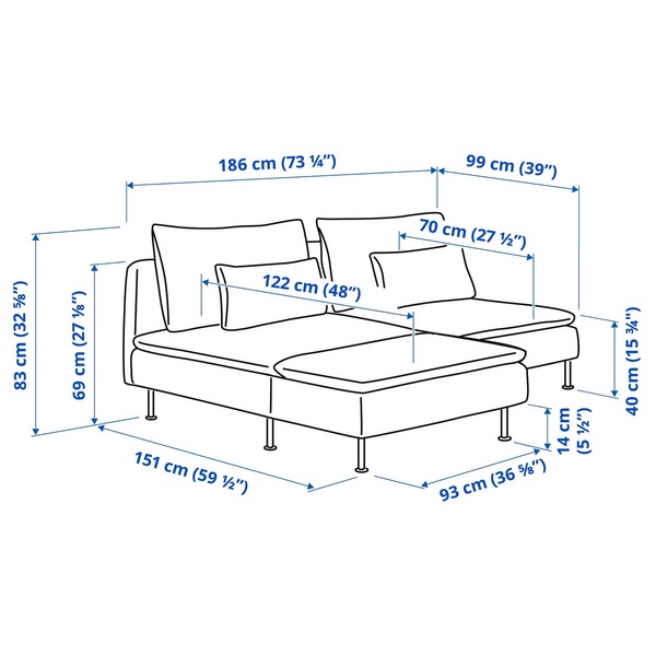 IKEA LYCKSELE HAVET (ІKEA ЛИКСЕЛЕ ХАВЕТ), 2-місний диван, Тутстад різнокольоровий, 693.871.41 29514457 фото