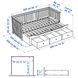 IKEA Кушетка з 3 ящиками, 2 матраци, жовтий/Åfjäll середньої жорсткості HEMNES, 995.598.62 99559862 фото 9