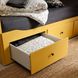 IKEA Кушетка з 3 ящиками, 2 матраци, жовтий/Åfjäll середньої жорсткості HEMNES, 995.598.62 99559862 фото 6