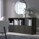 IKEA Стеллаж с 4 вставками, черно-коричневый KALLAX, 292.783.04 29278304 фото 4