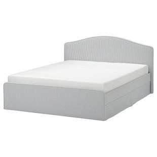 IKEA Каркас кровати мягкий, Кловста серо-белый RAMNEFJ&Auml;LL, 295.602.27 29560227 фото