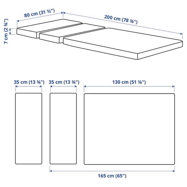 IKEA матрац PLUTTEN (ІKEA PLUTTEN), Матрац пінний для ліжка розсувні, 503.393.91 50339391 фото