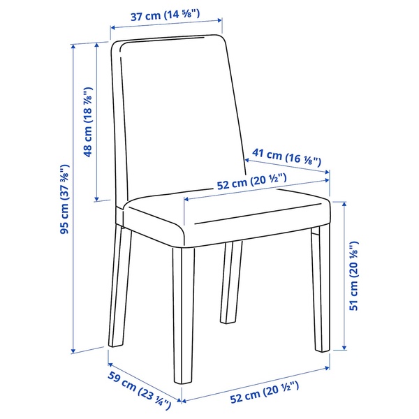 IKEA Стол и 6 стульев, белый/Оррста светло-серый/белый EKEDALEN / BERGMUND, 894.082.32 89408232 фото