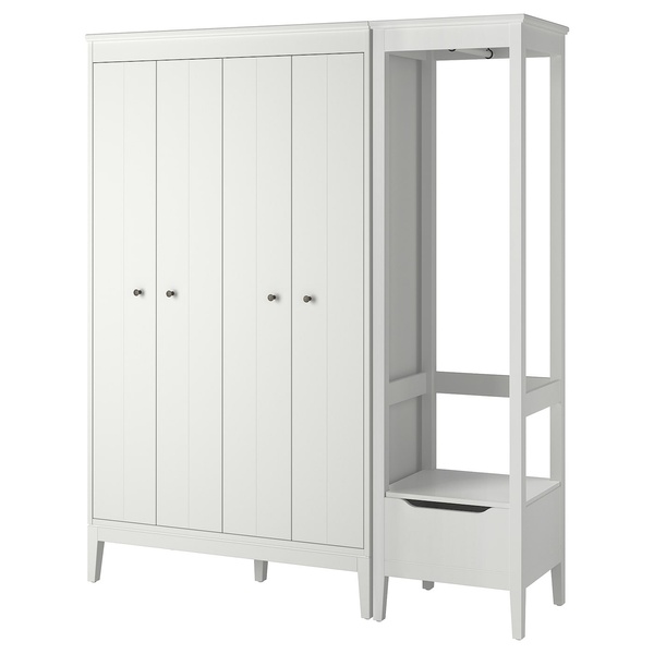 IKEA IDANAS (ИКЕА ИДАНЫ), Гардеробная комбинация, белый, 180x59x211 см, 893.882.91 89388291 фото