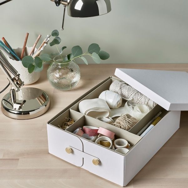 IKEA Ящик з відділеннями, білий SPINNROCK, 705.430.51 70543051 фото