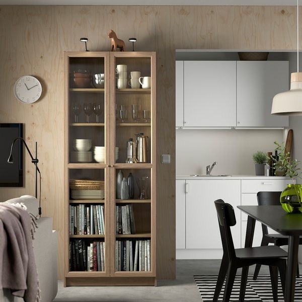 IKEA Стеклянные двери, имитация. дуб OXBERG, 404.774.15 40477415 фото