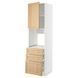 IKEA Шафа висока з дверцятами/3 дверки, білий/дуб форсбакка METOD / MAXIMERA, 195.095.45 19509545 фото 2
