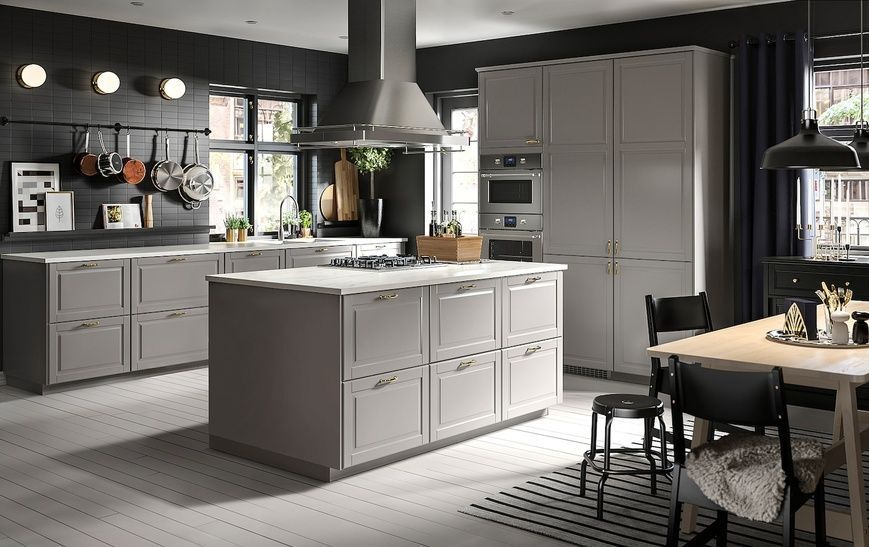 IKEA Sz stj шматок дерева, білий/сірий Bodbyn METOD / MAXIMERA, 190.268.73 19026873 фото